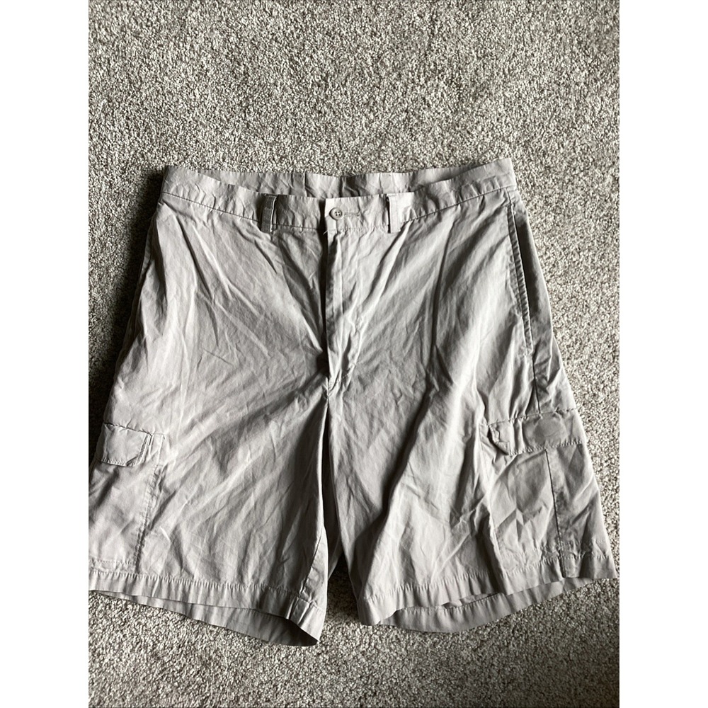 DKNY MENS Khaki Gray Shorts Size 34